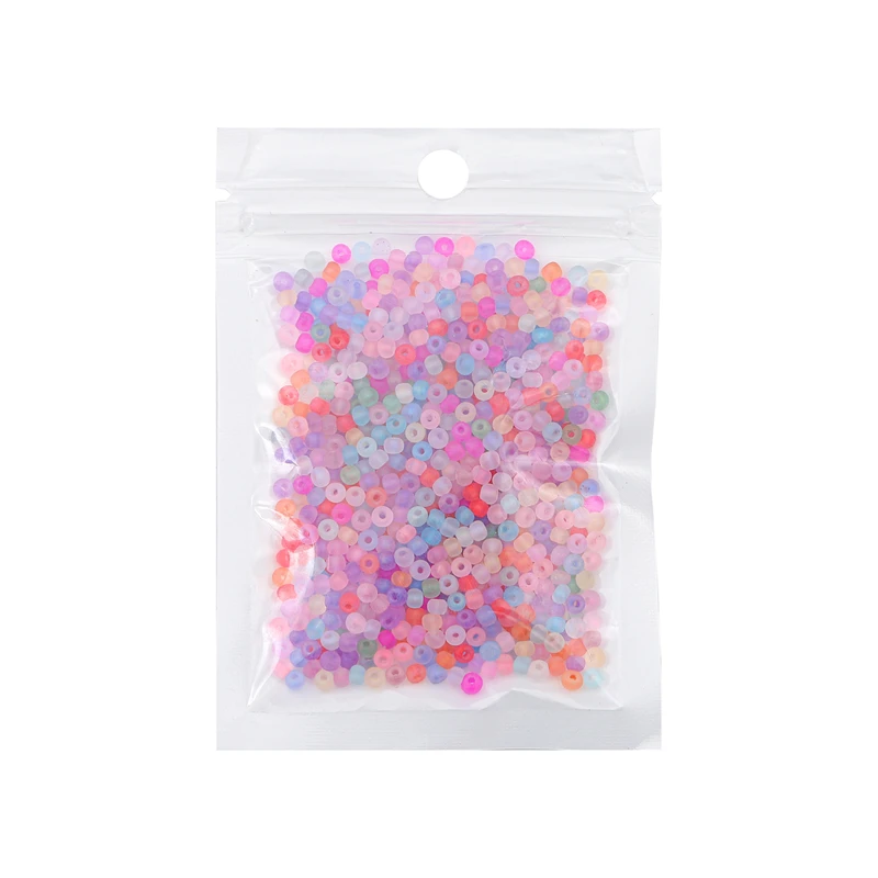 2/3/4mm Frosted Multi-Color Glass Rice Beads - DIY Jewelry (Earring/Bracelet/Necklace) 10g/Bag ≈660/220/100pcs 0.8mm Aperture
