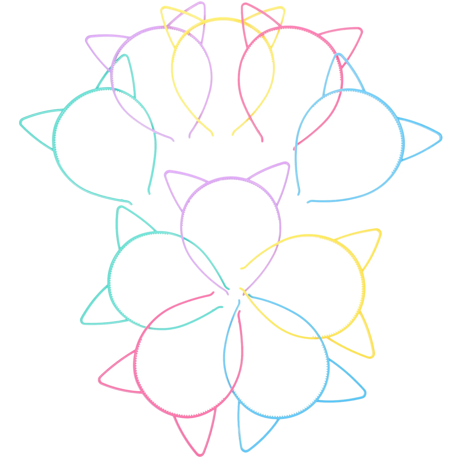 

10 pcs Cute Cat Ears Headband Cosplay Party Headband Animal Ear Headband Little Girl Headbands