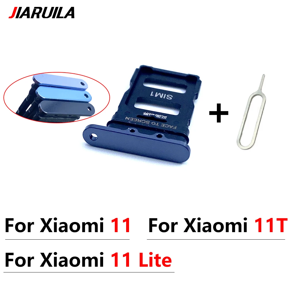 

For Xiaomi Mi 11 / 11T / 11 Lite Sim Dual Card Chip Socket Slot Tray Replacement Sim Port Tray Reader Drawer Holder Spare Parts