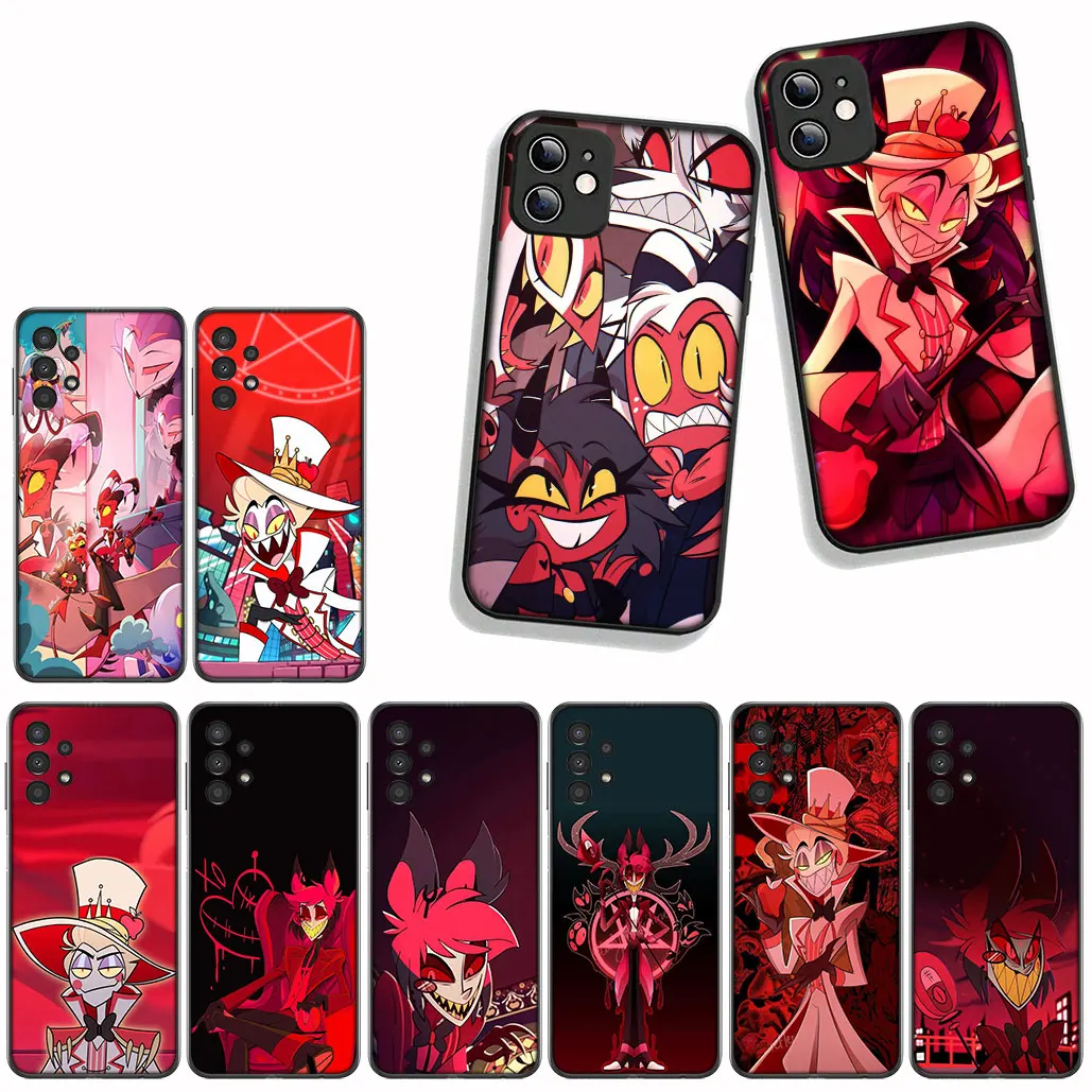 Enhanced Product Title: H-Hotels Themed Protective Case Featuring Hazbins Characters
