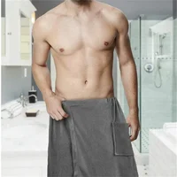 Men Soft Wearable Bath Towel with Pocket Bathrobes Shower Wrap Sauna Gym Swimming Holiday Spa Bath Beach Towel Toalla De Playa 2