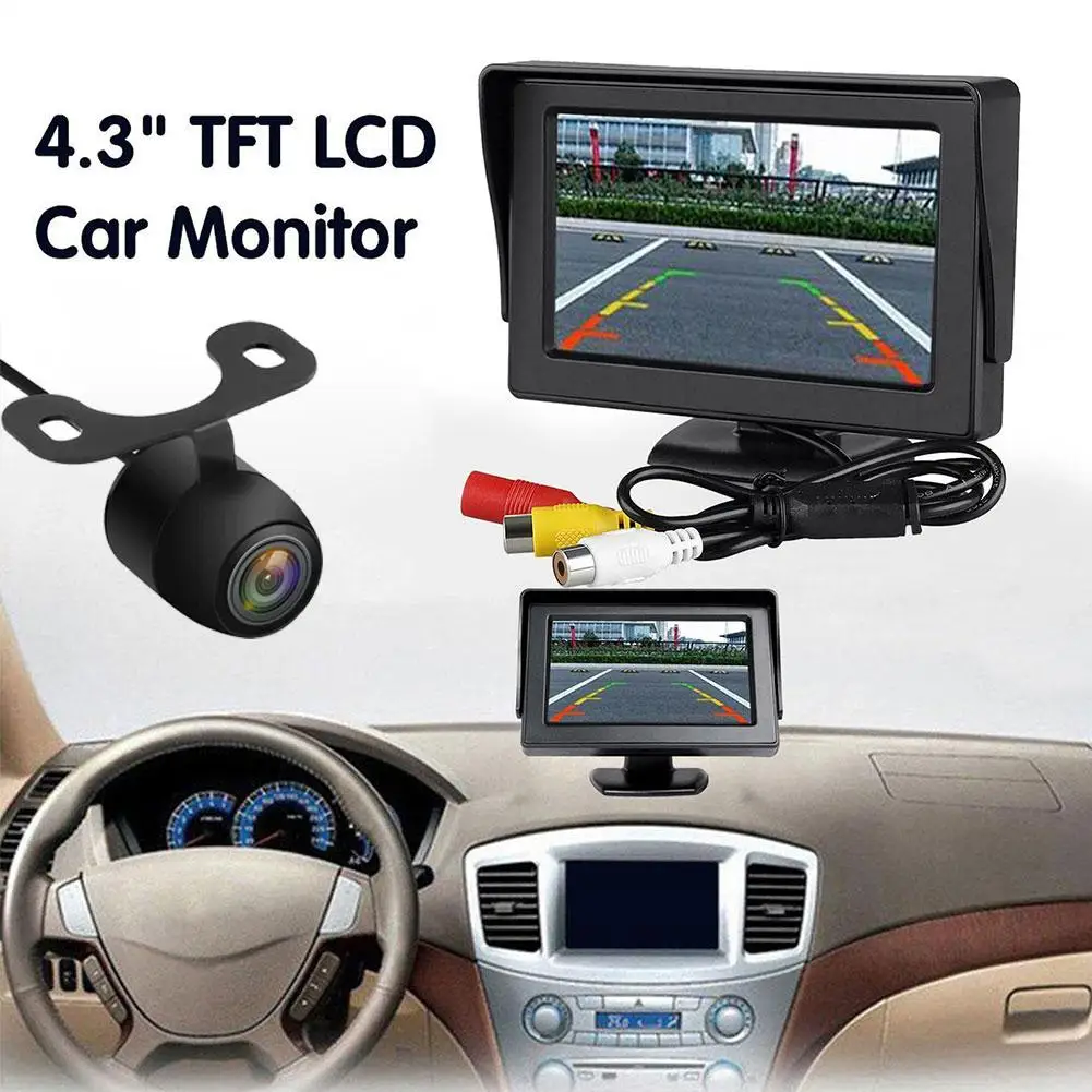 

4.3" Car Mirror Monitor Vehicle Rear View Reverse Backup Car System Accessories Parking Led Vision Night Camera Car Camera G9E1