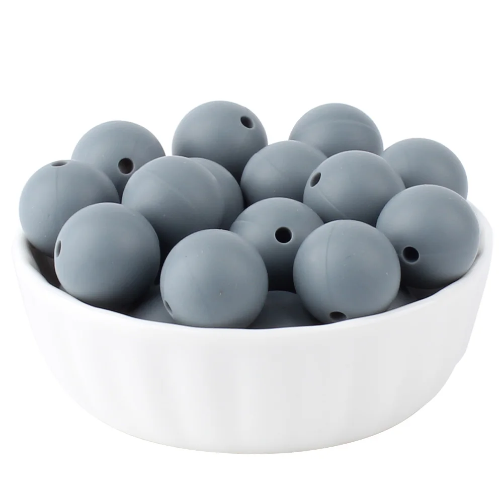 20-Piece Set of Mixed Size Silicone Beads for DIY Jewelry and Craft Projects