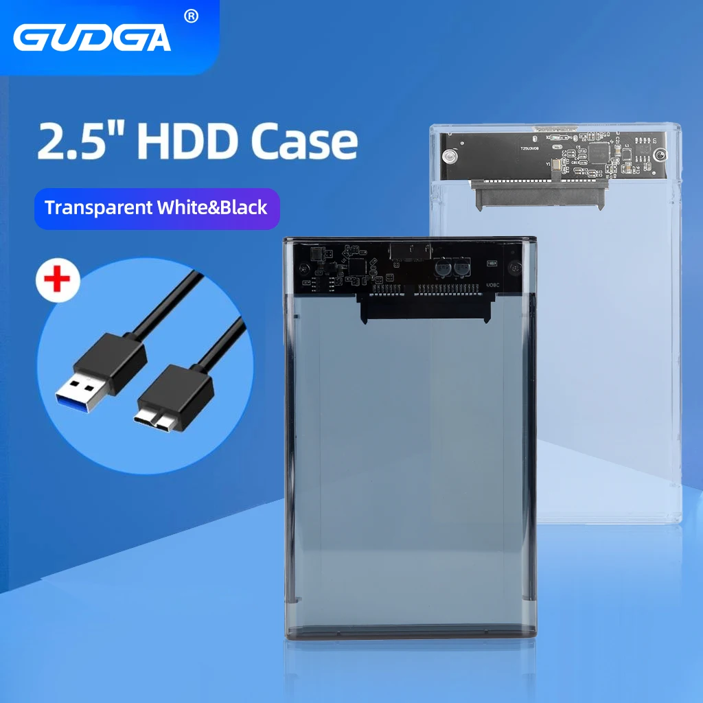 GUDGA Harddisk Boxs USB 3.0 to SATA III Hard Disk Case 2.5 Inch HDD SSD External Enclosure Hard Drive Disk Box External HDD Case
