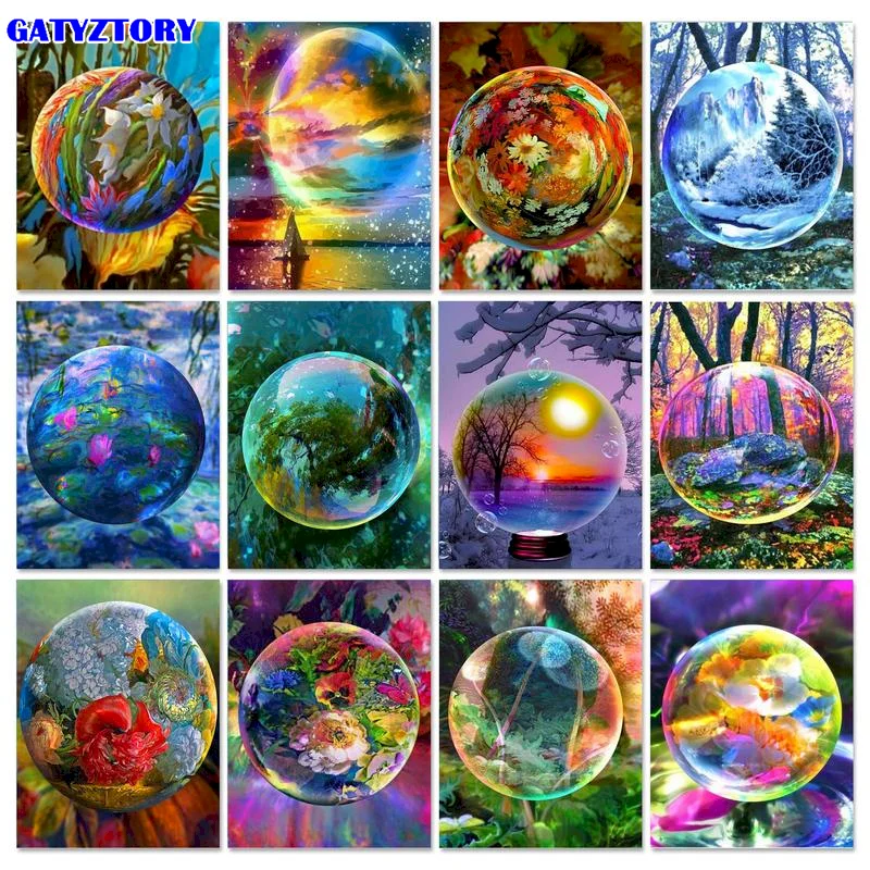 GATYZTORY Modern Paint By Numbers Paint Kit Coloring By Numbers Crystal