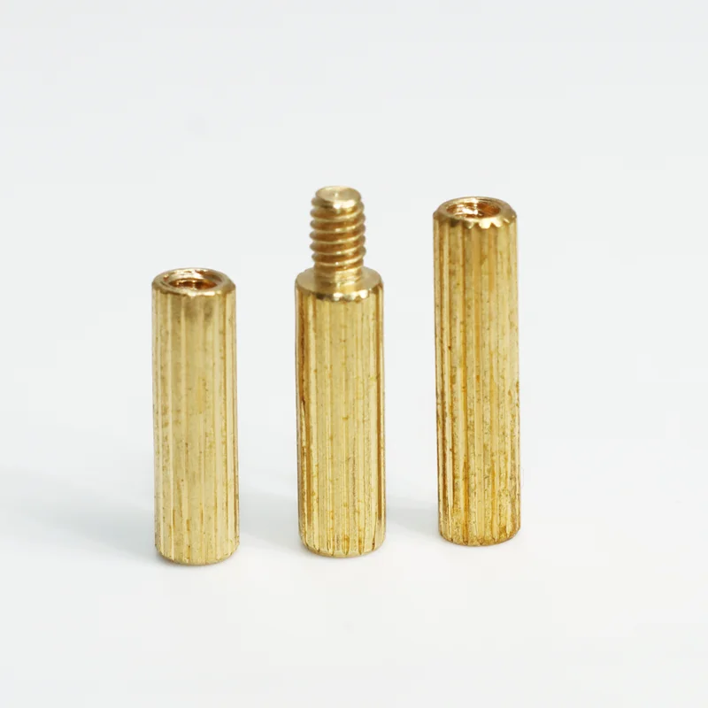 Brass Knurled Round Motherboard Standoffs Screws Nuts Kit M2 Hex Male Female Copper Spacer Pillar for Electronic DIY PCB Circuit