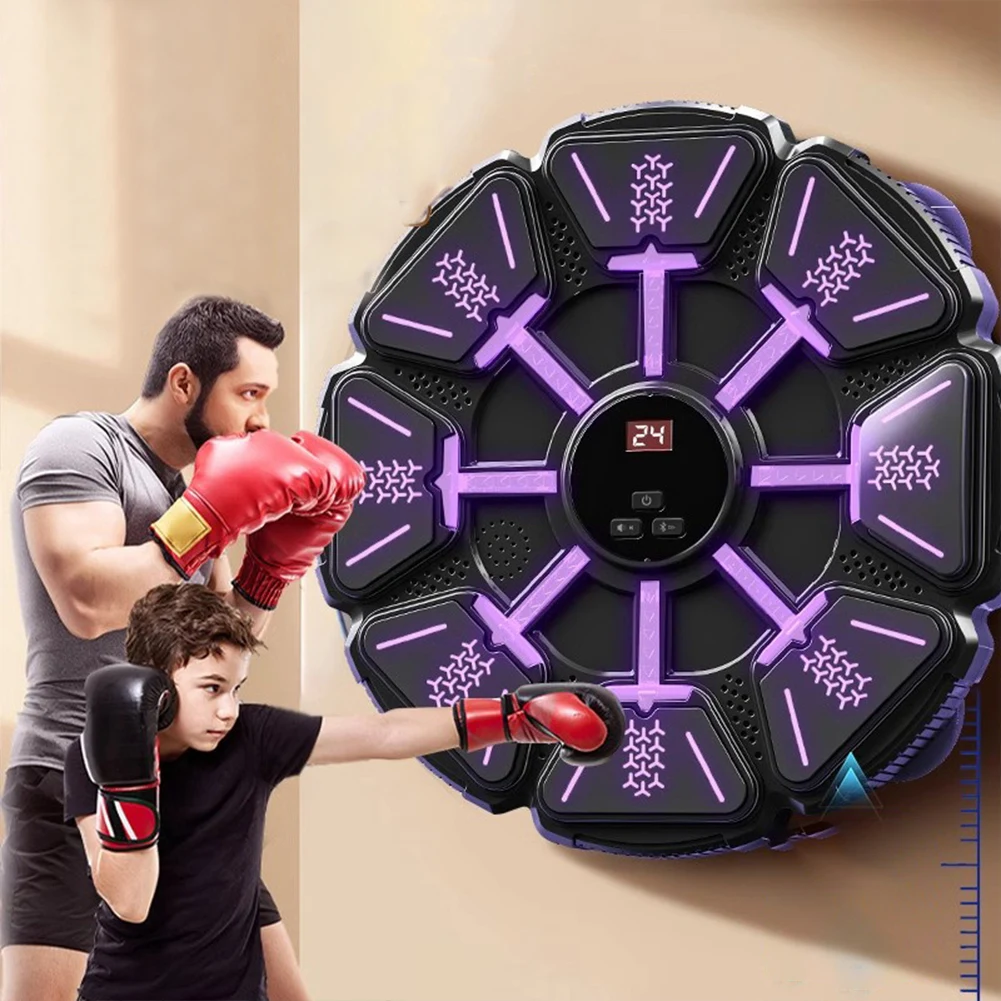 Music Boxing Machine with Gloves Response Training Wallmount for Adult/Kid