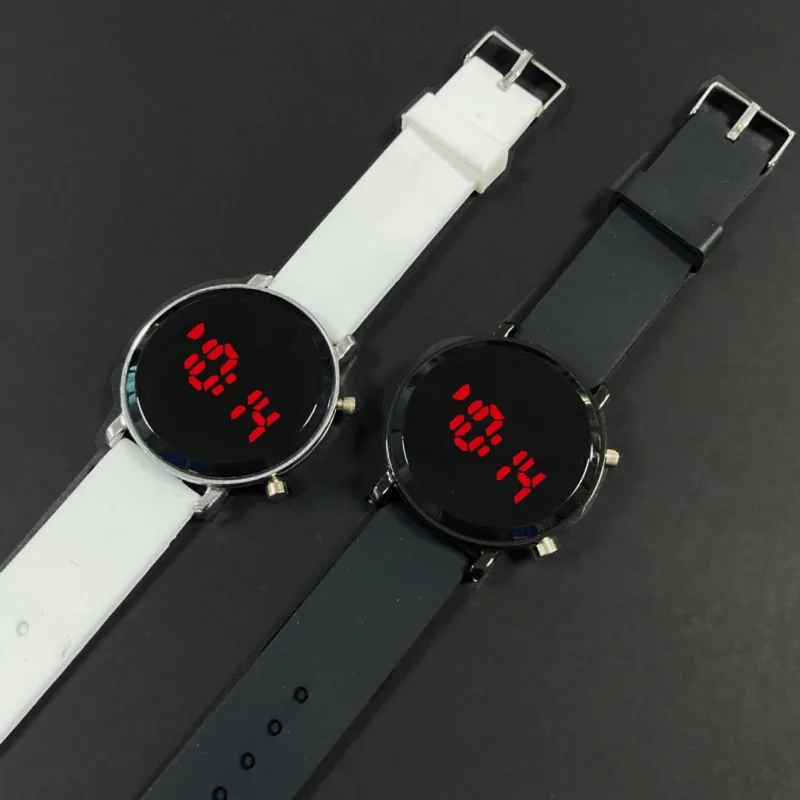 Elegant Unisex LED Watch with Silicone Strap - Stylish Digital Timepiece for Women and Men, Casual Sports Design