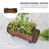 Wooden Flower Pot Outdoor Garden Decor Succulent Plant Potted Planter Succulents Pots Office Decor Flower Pot Planter 1