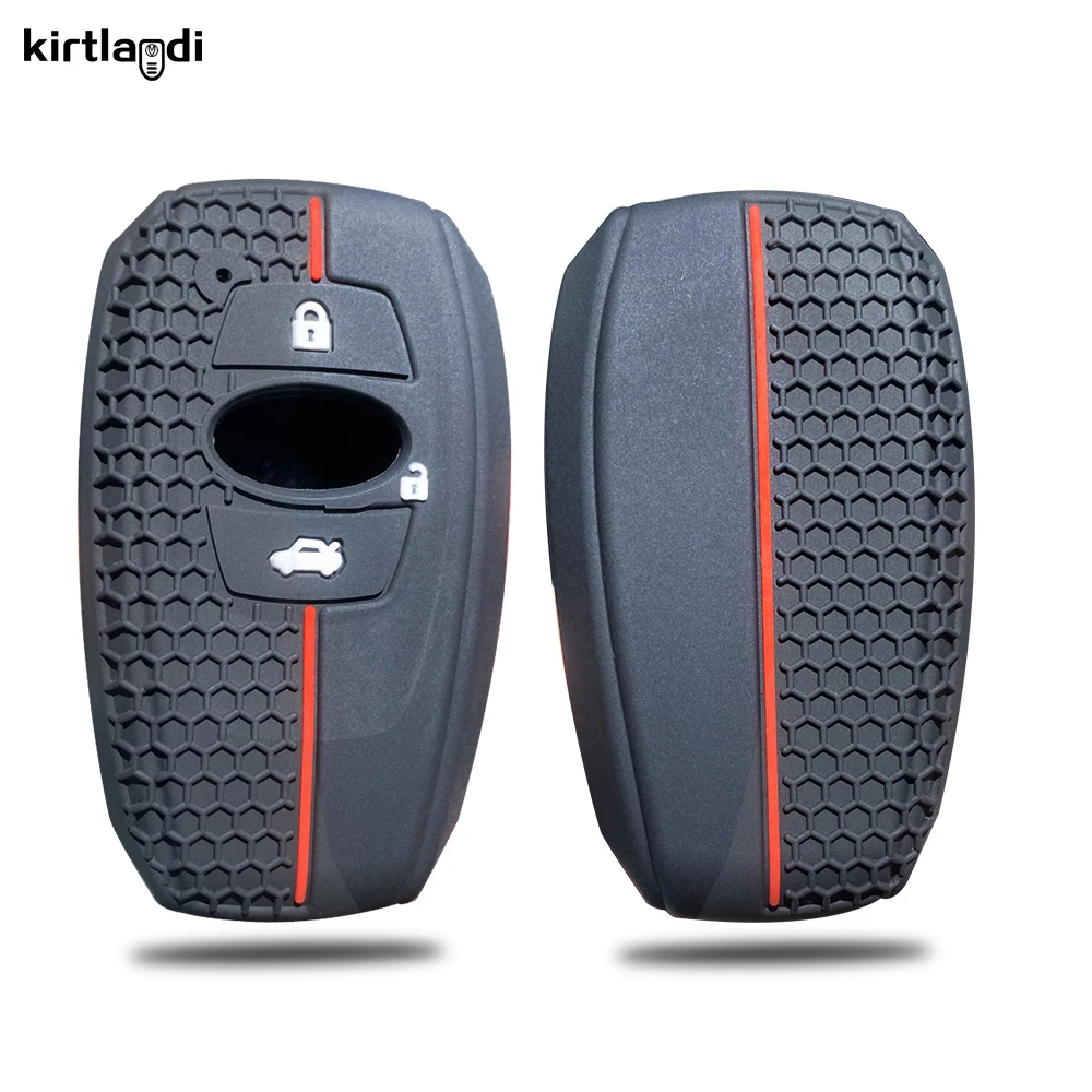 KUNIO Custodia Portachiavi In Pelle Per Subaru – Per Forester, Impreza, WRX, XV, BRZ, Levorg – Colore Blu – 3 Tasti