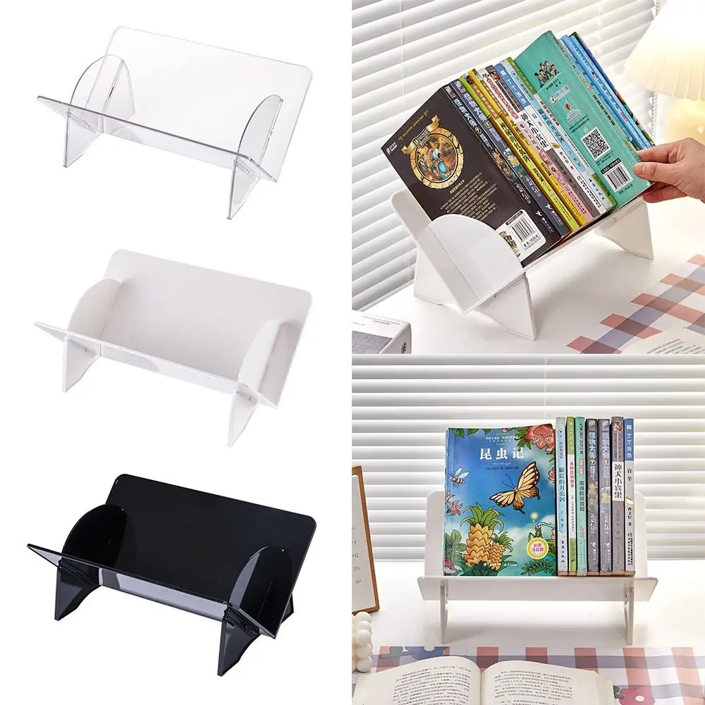 

Transparent Desktop Bookshelf Creative Acrylic Book Storing Reading Picture Book Storage Rack Non-slip Book Rack Children