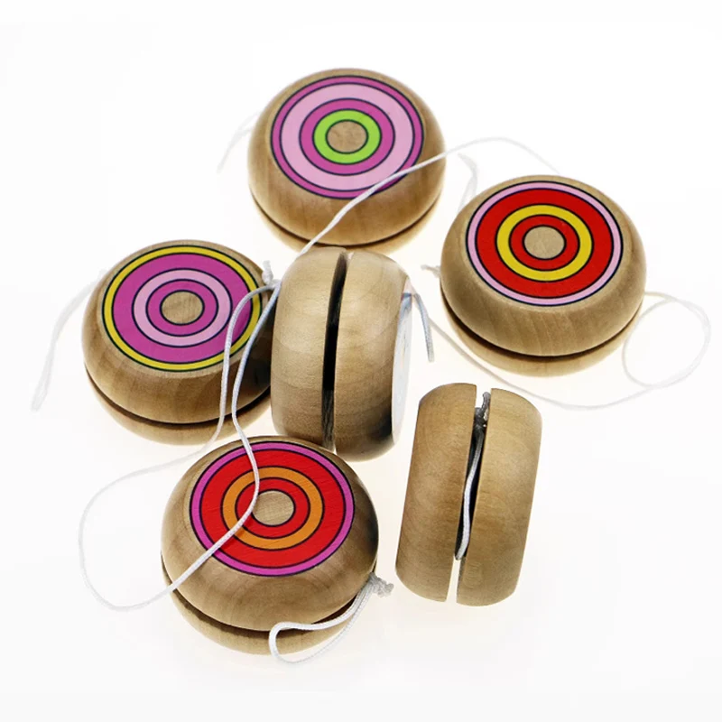 1~3pcs Wooden Yoyo Ball Children Physical Exercise Toys Team Activity Souvenirs Pull Wire Rotation Suitable for Beginners TMZ