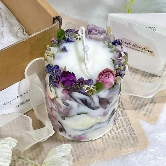 PUSISON Natural Color Three-dimensional DIY Aromatherapy Soy Wax Candle  Decorative Flowers 5g Bag Dried Flowers for Candles