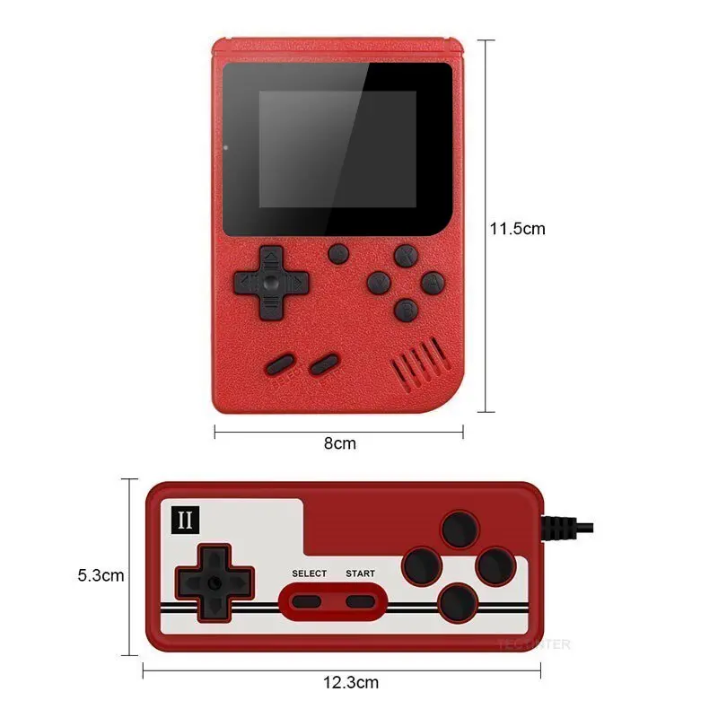 Mini Handheld Game Player Retro Game Boy Portable 8-Bit 3.0 Inch LCD Video Game Console Built-in 500 Games For Kids Gift