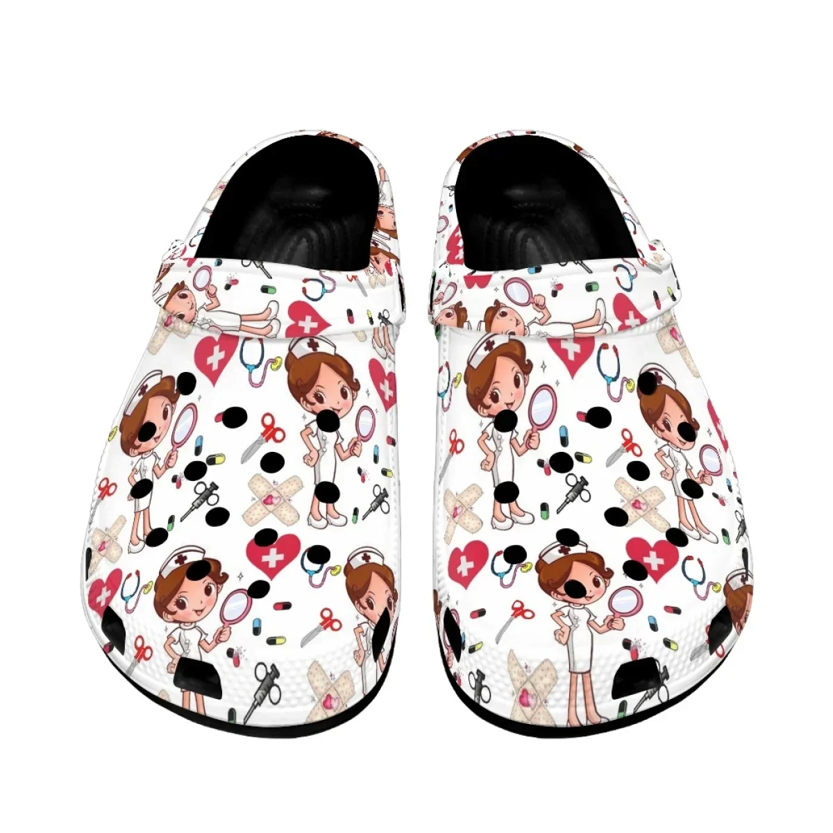 Summer Outdoor Women Slippers Kawaii Nurse Medical Design Garden Flats Shoes Couple Indoor Classic Nursing Sandals Footwear