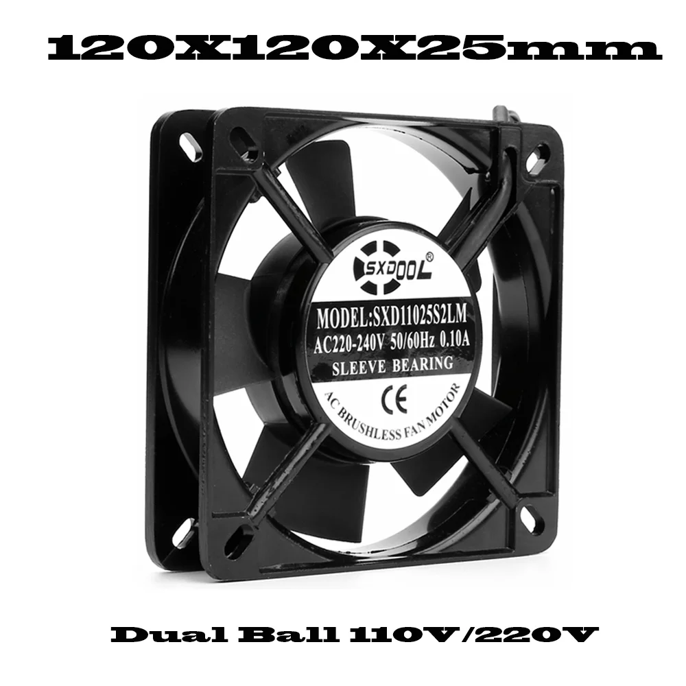 Ventilador de Refrigeração Industrial dos Armários do Case Rolamento de Esferas Duplo Fios ca 110v 115v 220v 230v 80 mm 92 mm 110 mm 120 mm 150 Milímetros 172 Milímetros 200 Milímetros - Imagem 2