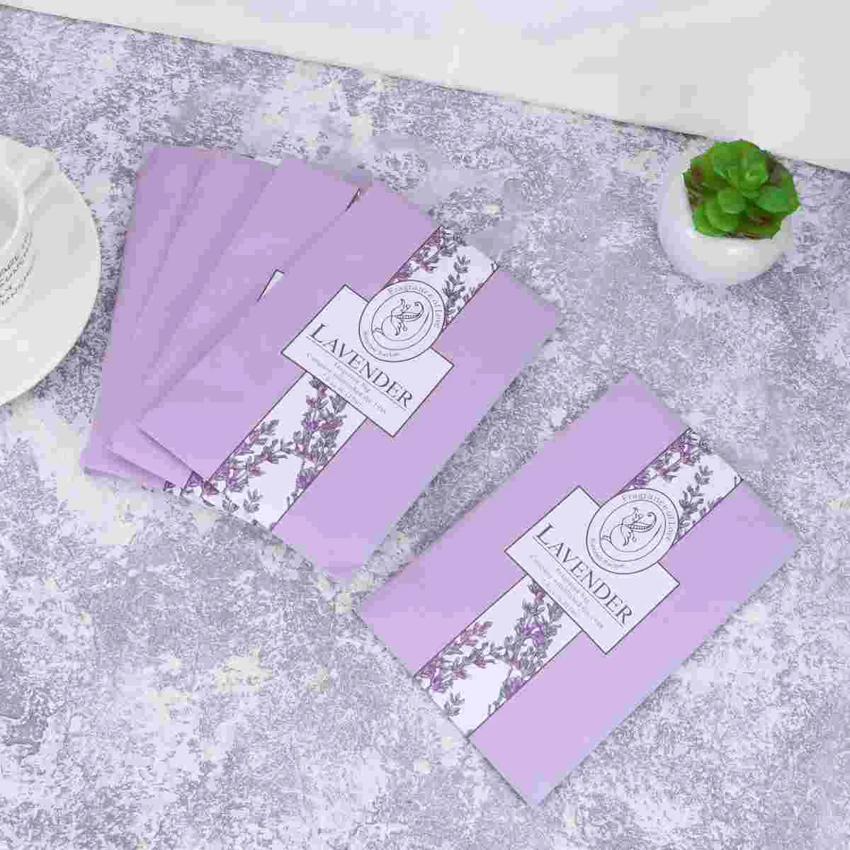 Deodorant Sachet Bags Fragrance Bags 5 Lavender Scented Sachets Bag with Hanger Air Freshener Deodorizer Scented Sachets Bags for Drawer and Closet