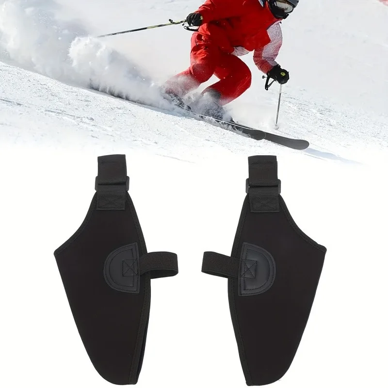 1Pair Ouble Ski Shoe Cover Waterproof Warm Shoe Cover Black Snow Boot Protection Help Retain Up To Plus20 Degrees