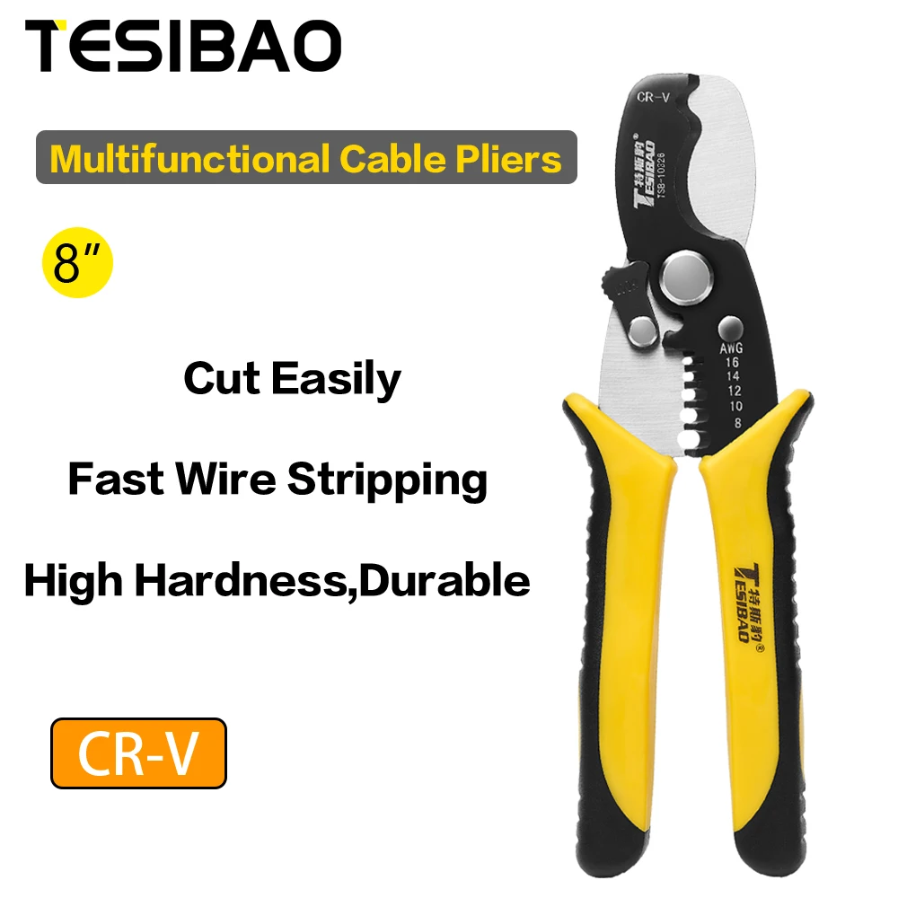 

Multitool Cutting Cable Wire Stripper Pliers Scissors CRV Professional Electrician Home Hand Tools Stripping