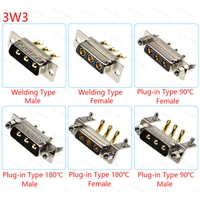 1 ชิ้น 3W3 30A ชุบทองชายหญิง High Current Power Connector D - Sub อะแดปเตอร์ Solder/Plug - in ประเภท 3Pin ปลั๊กแจ็ค DB3 Solid Pin 1