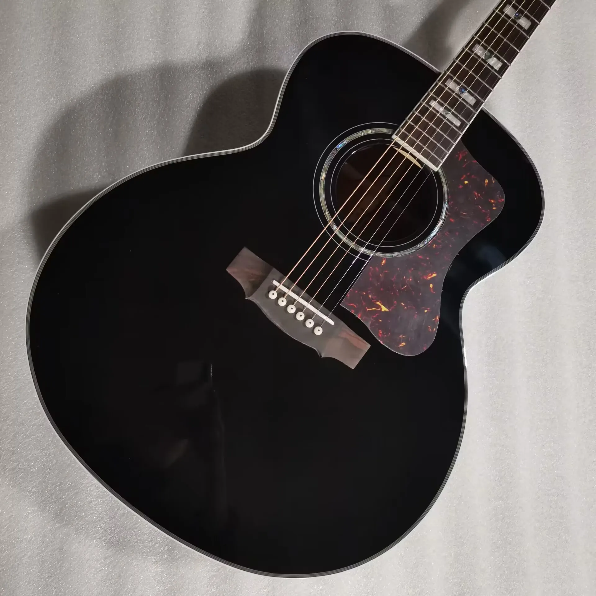 6 strings black guitar F50 jumbo electric acoustic guitar