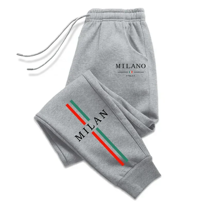 2025 Hot Sale Milan City Printed Jogger Pants Men Women Autumn Winter Casual High Quality Outdoor Running Sports Sweatpants view 4