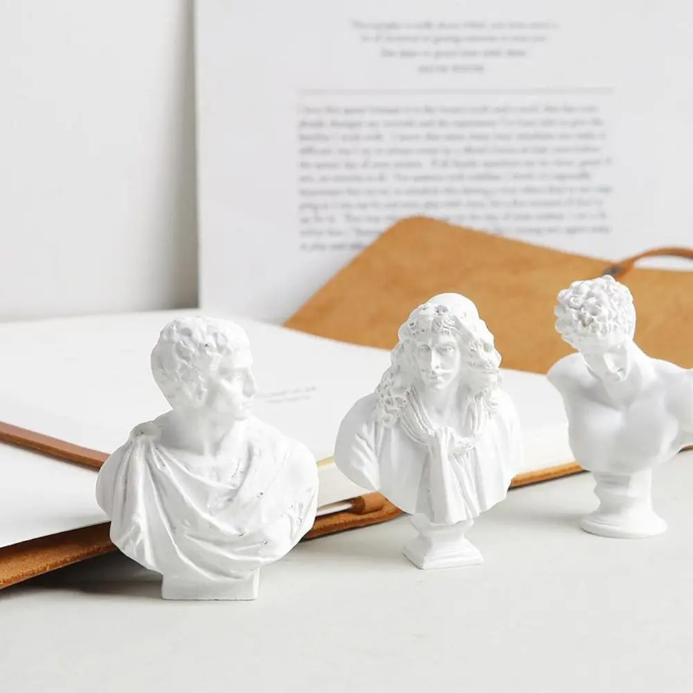 Miniature Greek Mythology Plaster Bust Sculpture