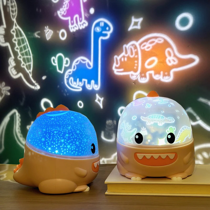 

Fun Dinosaur Projection Light Children's Room Projection Night Light Room Fantasy Rotating Atmosphere Birthday GiftValentineGift