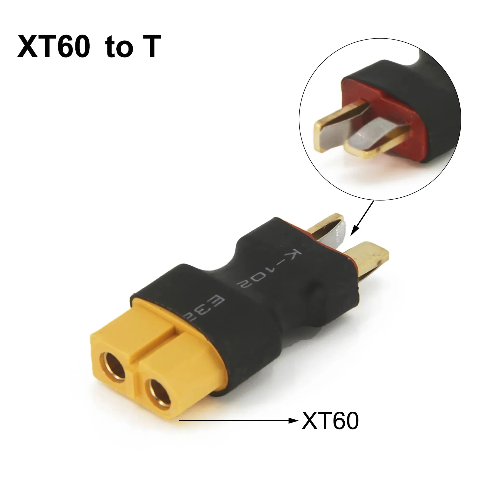 NEEBRC XT60 Male/Female To T Male/ Female and T-Plug Male/Female To XT60 Male/Female Connector Conversion Adapter for RC Battery