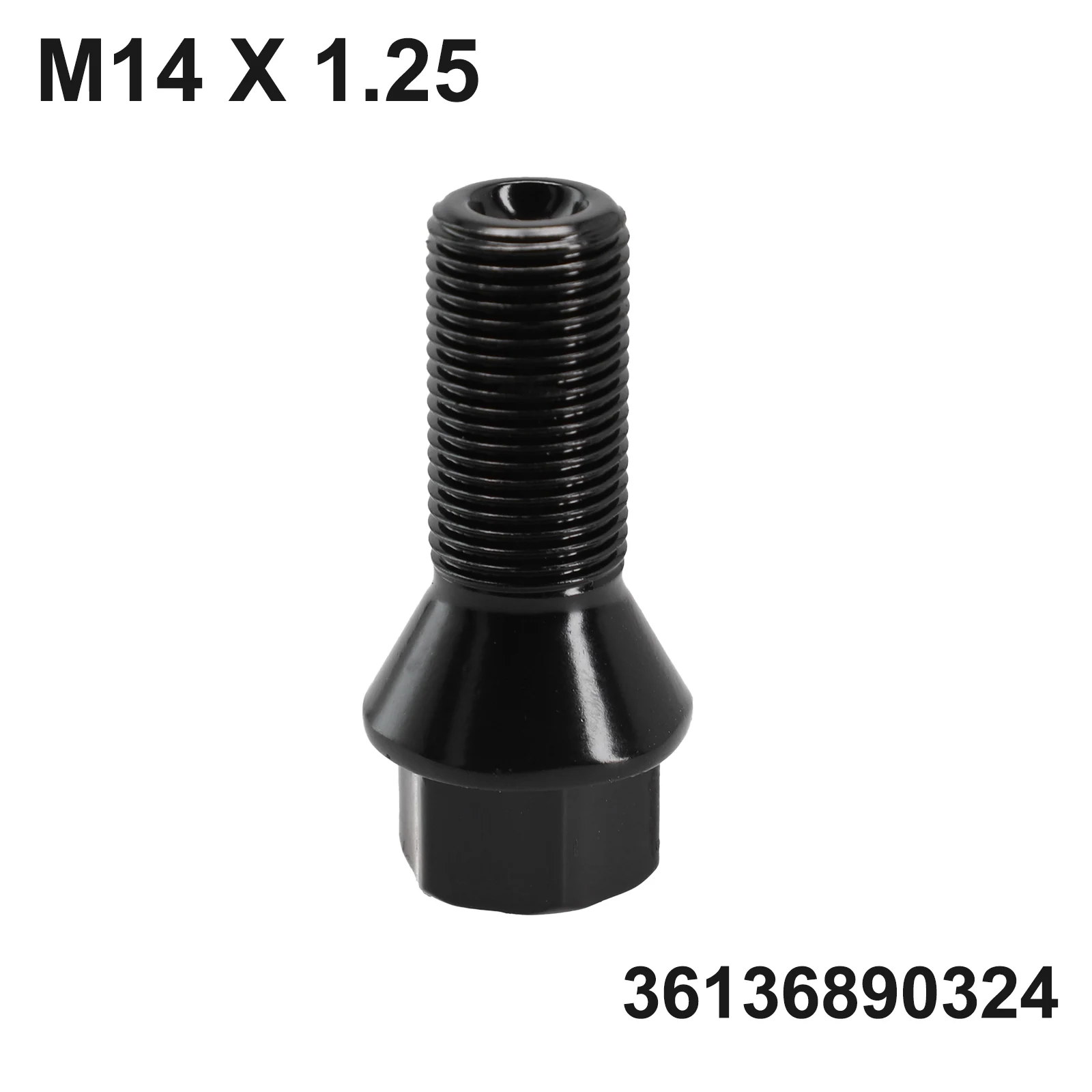 1pcs Wheel Nuts Stud Bolt 36136890324# M14&times;1.25 Black Wheel Locking Lug Bolt Nuts For BMW F25 X3 F10 E70 X6 Car Accessories
