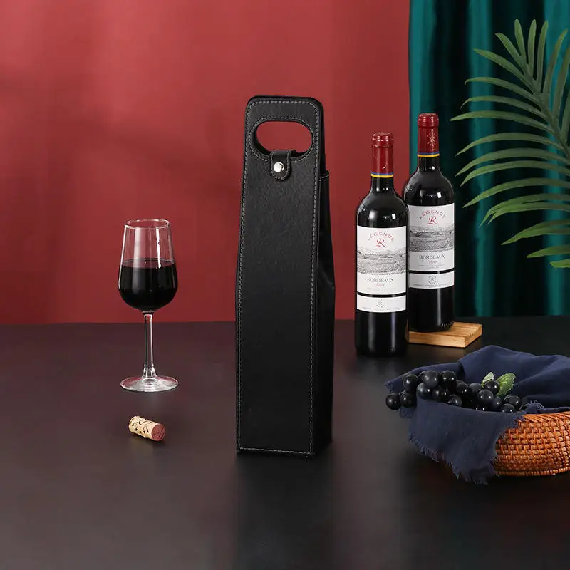 Luxury PU Leather Wine Bottle Gift Box – 2025 Hot Sale Universal Red Wine Packaging Bag... - SKU LWBB1428 - UGI Packaging
