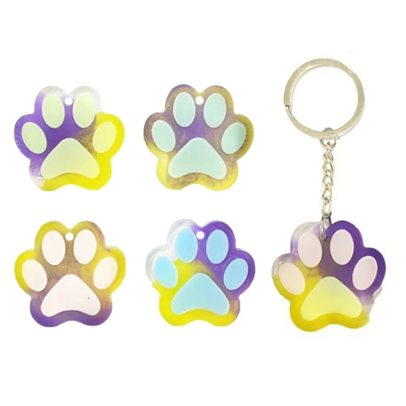 

MXME Cat-Paw Earring Silicone Resin Mold Resin Jewelry Mold for DIY Necklace Keychain