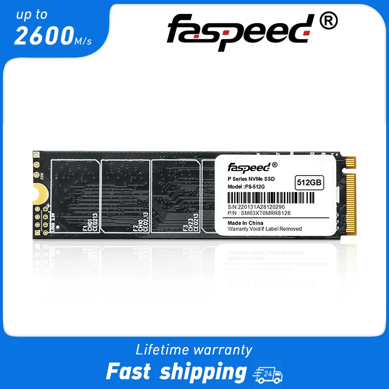 

Твердотельный накопитель Faspeed SSD 256 Гб M2 Nvme, жесткий диск 1 ТБ, 512 ГБ, 128 ГБ, внутренний жесткий диск PCIe 3,0*4 2280 M 2, жесткий диск для ПК, ноутбука, настольного компьютера