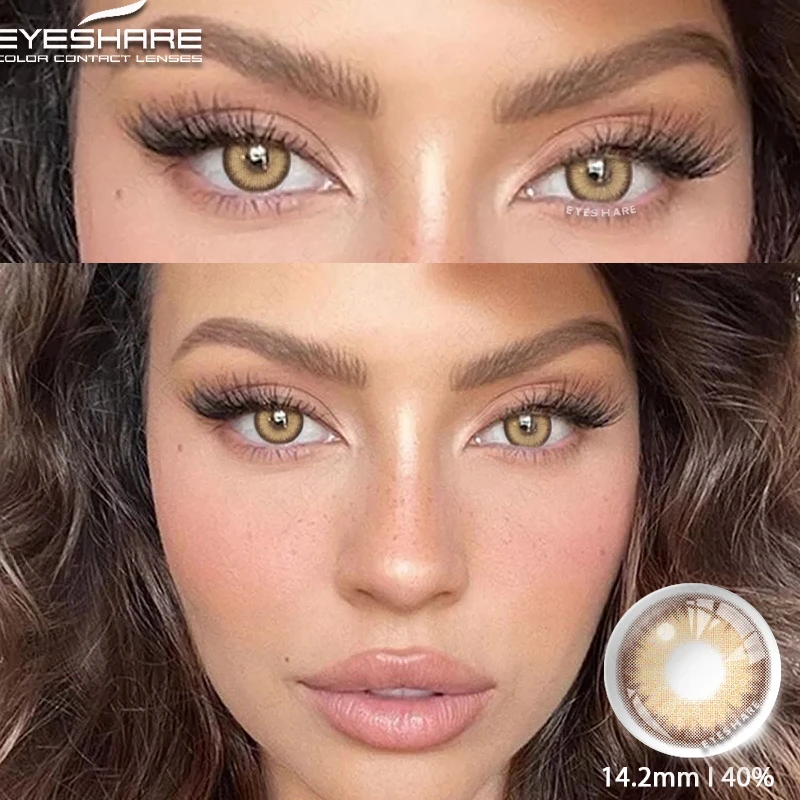 Vibrant Blue & Brown Yearly Colored Contact Lenses - Enhance Your Look