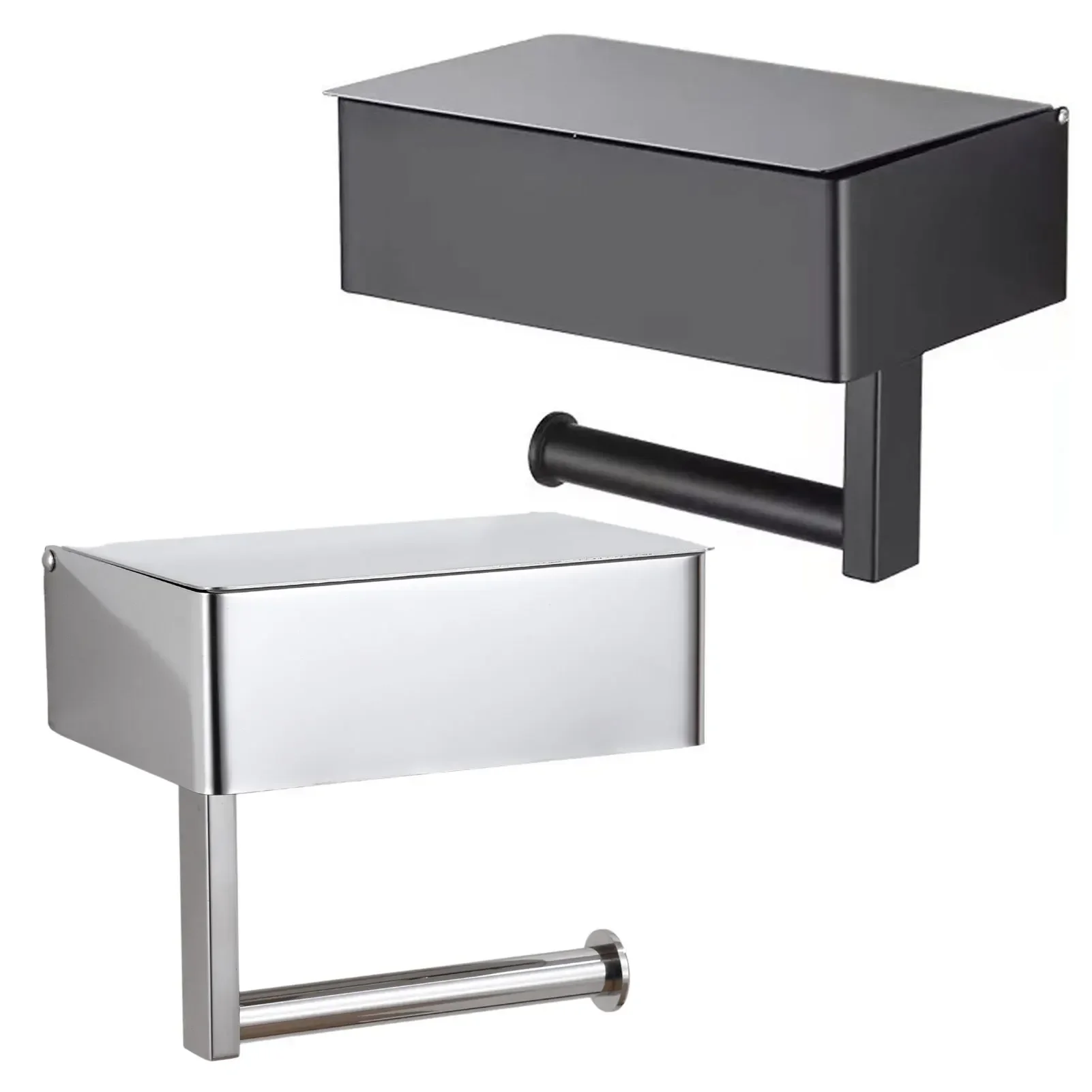 Toilet Paper Holder Shelf Wet Wipes Dispenser Wall Mount WC Paper Phone Holder Tissue Boxes