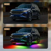 RGB Flexible Car Underglow Light Strip 12V LED Underbody Ambient Light With App Control Neon Auto Decorative Atmosphere Lamps 3