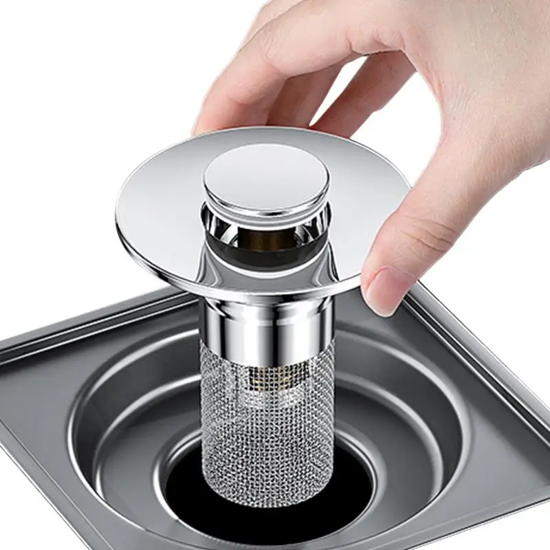 

Hair Strainer Drain Plug with Filter Odor-Resistant Bathroom Basin Faucet Sink Overflow Cover Kitchen Bathtub Stopper supplies