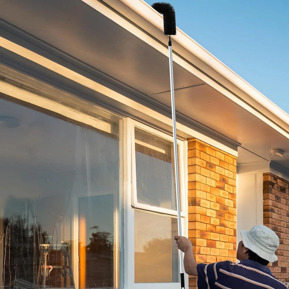Gutter Cleaning Tool Drain Cleaning Tool Stainless Steel Drain Protection Brush Gutter Brush for Leaves and Debris