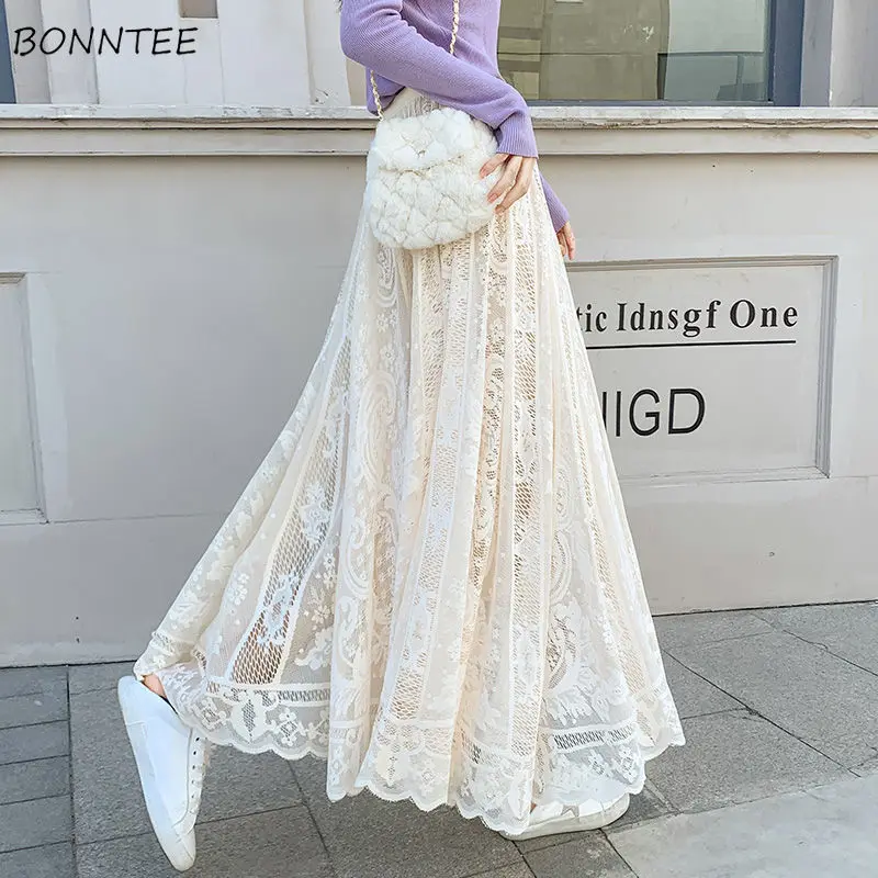 summer lace maxi skirts