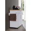 Kitchen Island with Spice Rack, Towel Rack & Drawer, 15.5 x 35.5-44.9 x 35.2 inches 2
