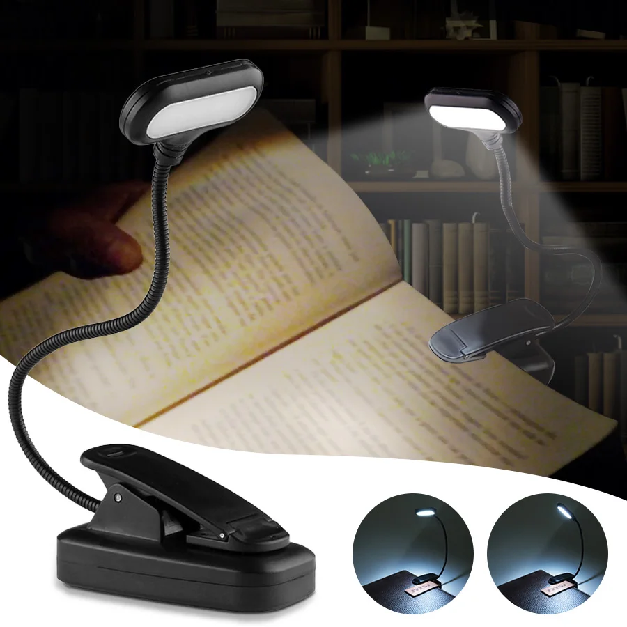 LEDBookLightsLampAAABatteryBookReadingLightLEDReadingDesk