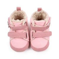 Newborn Girls Snow Boots Winter Cute Ankle Boots Warm Baby Walking Shoes for Toddler Infant 0-18M 4