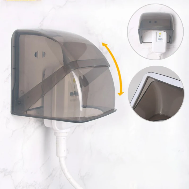 86 Type Outdoor Socket Protective Cover Bathroom Electric Plug Waterproof Cover Power Outlet Rainproof Box Electrical Supplies socket protection cover
