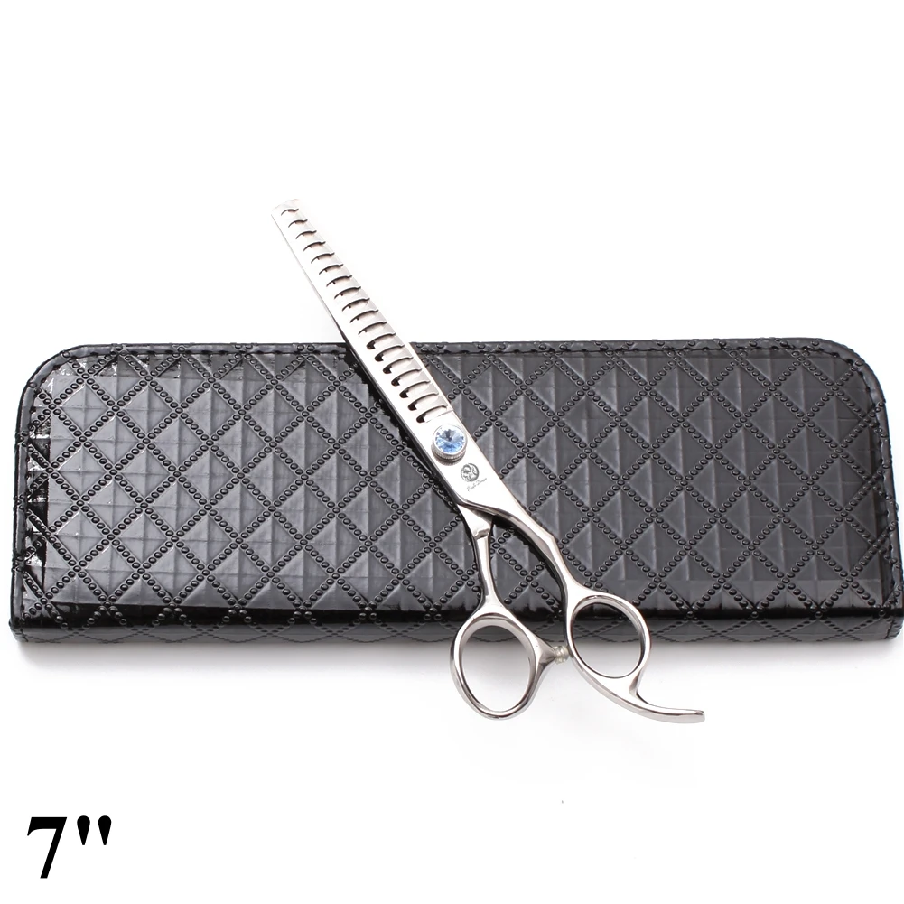Grooming Dog Professional Scissors Purple Dragon Japan Stainless 7 inch Silver Pet Cutting Shears Pet Chunker Scissors Z4004
