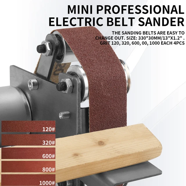 Mini Ponceuse à Courroie - Aiguiseur De Couteaux Professionnel Pour La Maison, Réglage De La Vitesse à 7 Vitesses, Pour Le Travail Du Bois, Le Meulage