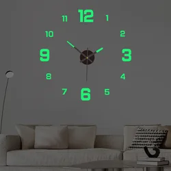 Enhanced Digital Stereoscopic Wall Clock - Silent Decorative Timepiece for Living Room and Bedroom (Luminous 40cm)