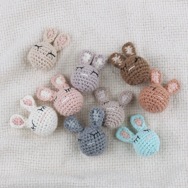 Anneau de dentition pour nouveau-né, Crochet fait à la main, lapin