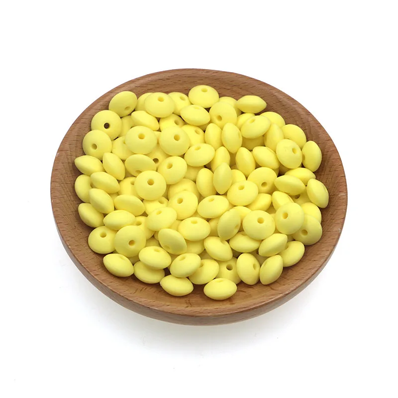 Silicone Lentil Spacer Beads for DIY Accessories (12mm, Multiple Quantities Available)