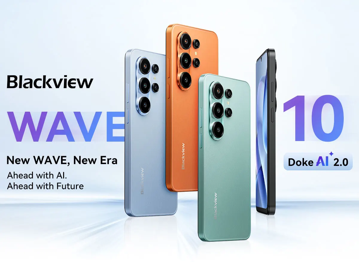 BLACKVIEW Smartphone WAVE 10 24GB(8+16)+128GB Android 16 5000mAh 6.88'' HD+ IPS Dual SIM 1080P FHD Doke AI 2.0 120Hz 32MP+13MP