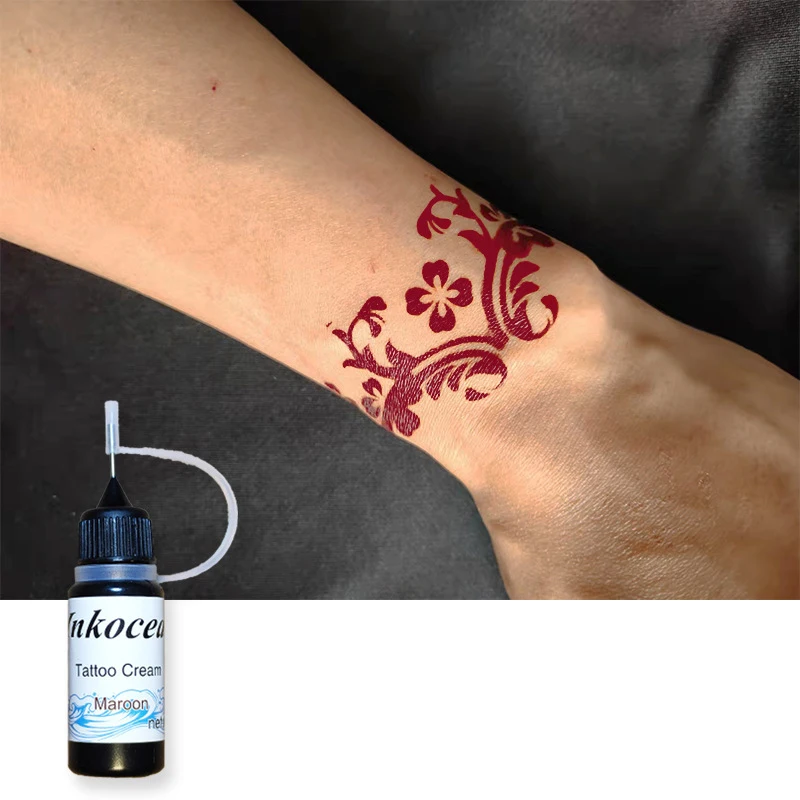 Ink Temporary Henna Tattoo DIY Plant Body Art Paint Semi-Permanent Makeup Pigment No Pain Eyebrow Eyeliner Tattoo Accessories